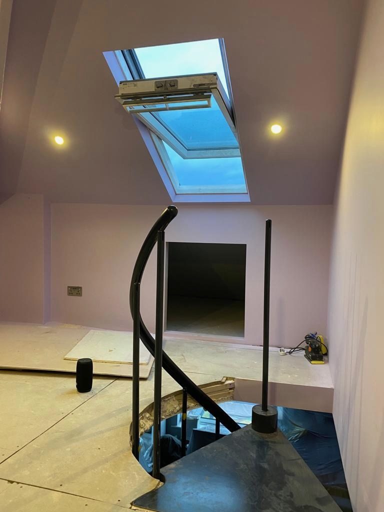 Loft conversion with a new skylight
